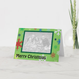 Cartão De Festividades Flocos de neve coloridos