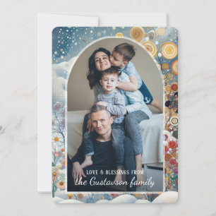 Cartão De Festividades Flocos de neve com Abstrato personalizados Flocos 