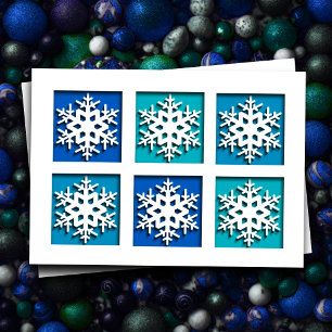 Cartão De Festividades Flocos de neve do painel de janelas