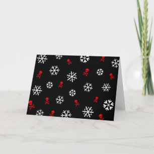 Cartão De Festividades Flocos de neve e cascas