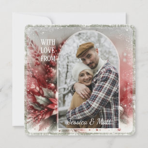 Cartão De Festividades Flocos de neve personalizados e exaustão de férias