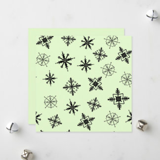 Cartão De Festividades Flocos de Neve Simples Natal