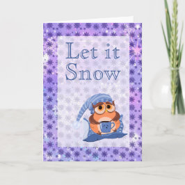 Cartão De Festividades Flocos de neve vermelhos flocos de inverno Boné az