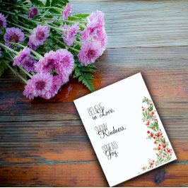 Cartão De Festividades Flor de botânica em aquarela vermelha desejos 