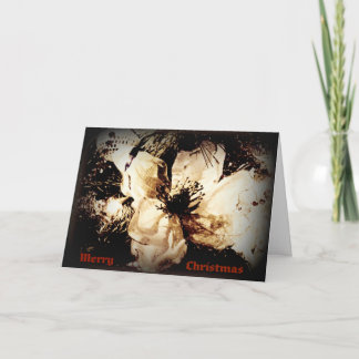 CARTÃO DE FESTIVIDADES FLOR DE SEPIA DA PLACA DE NATAL