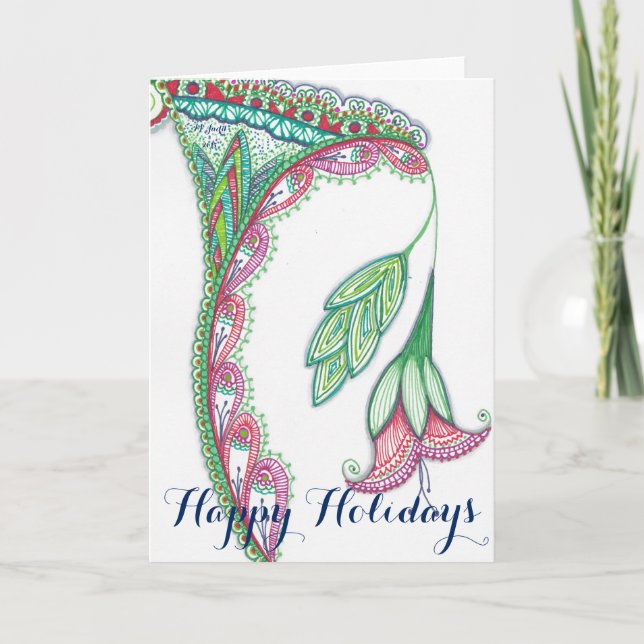 Cartão De Festividades Flor do Natal (Frente)