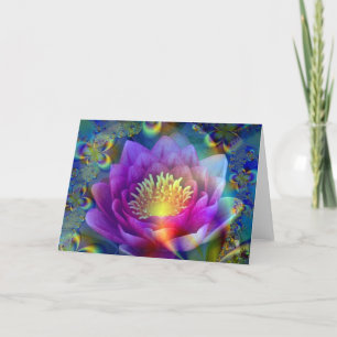 Cartão De Festividades Flor sagrada de paz e amor