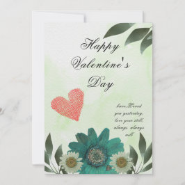 Cartão De Festividades Flor Verde - Um Amor Como Nenhum Outro