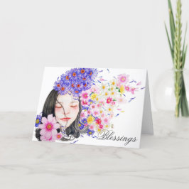 Cartão De Festividades Flora Feliz Flores Pagan Wiccan Ostara Beltane