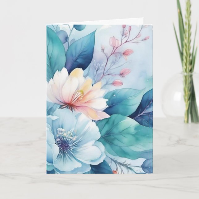 Cartão De Festividades Floral - Consiga Bem Logo (Frente)