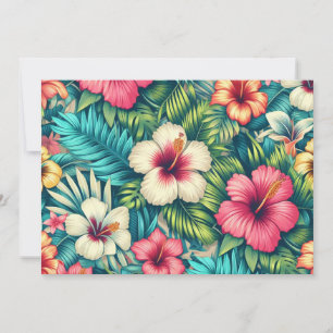 Cartão De Festividades Floral havaiano/tropical
