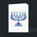 Cartão De Festividades floral menorah hanukkah<br><div class="desc">"floral menorah hanukkah",  "floral menorah",  "floral menorah",  "roxo hanukkah",  "rosa hanukkah",  "hanukkah menorah",  "feliz hanukkah",  "canukah",  "floral hanukkah",  Hanukkah</div>