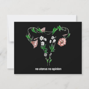 Cartão De Festividades Floral No Uterus No Opinião Sobre Os Direitos Da M