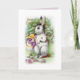 Cartão De Festividades Floral Páscoa Bunny