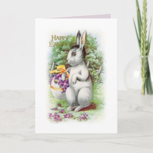 Cartão De Festividades Floral Páscoa Bunny