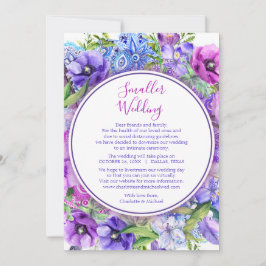 Cartão De Festividades Floral Purple Menor Mudança de Plano