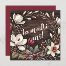 Floral Rustico Personalizável "La Mulți Ani"