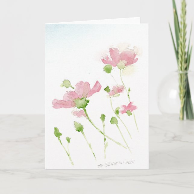 Cartão De Festividades Flores (Frente)