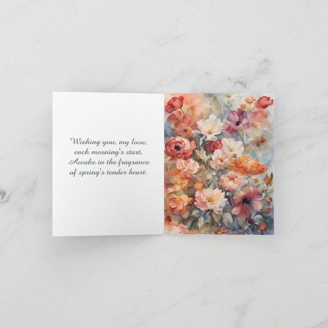 Cartão De Festividades Flores (Interior)