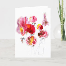 Cartão De Festividades flores da felicidade