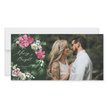 Flores de Aquarela Verdes Rosa Alegre e Brilhante 