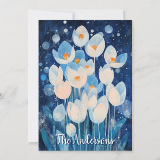 Cartão De Festividades Flores de Inverno