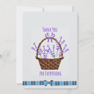 Cartão De Festividades Flores de Lavanda Obrigado