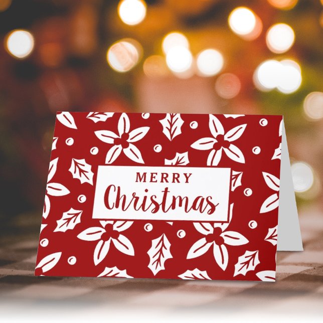 Cartão De Festividades Flores de Natal Festivas (Criador carregado)