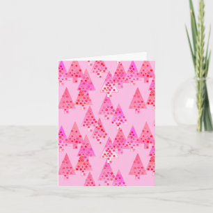 Cartão De Festividades Flores de Natal modernas - rosa pastoso