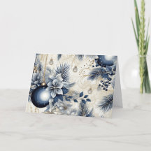 Flores de Natal Vintage Azuis