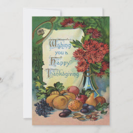 Cartão De Festividades Flores do vaso da fruta do Wishbone da acção de