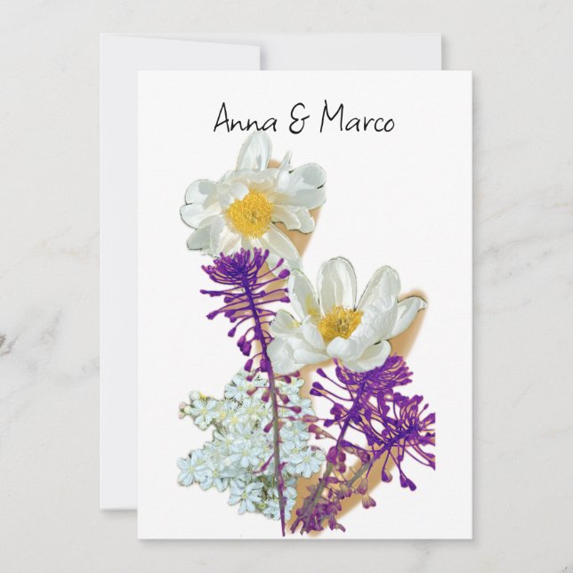 Cartão De Festividades Flores florestais (Frente)