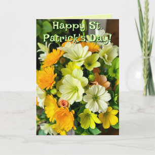 Cartão De Festividades Flores para o Dia de São Patrício