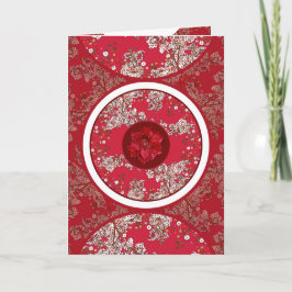 Cartão De Festividades Flores para o Natal