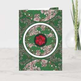 Cartão De Festividades Flores para o Natal