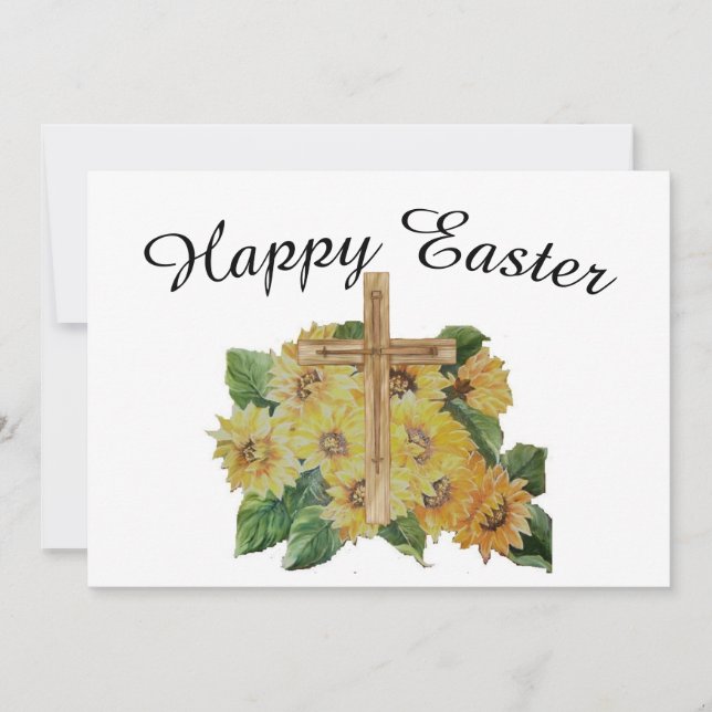 Cartão De Festividades Flores suntuosas com Feriado de Páscoa cruzada (Frente)