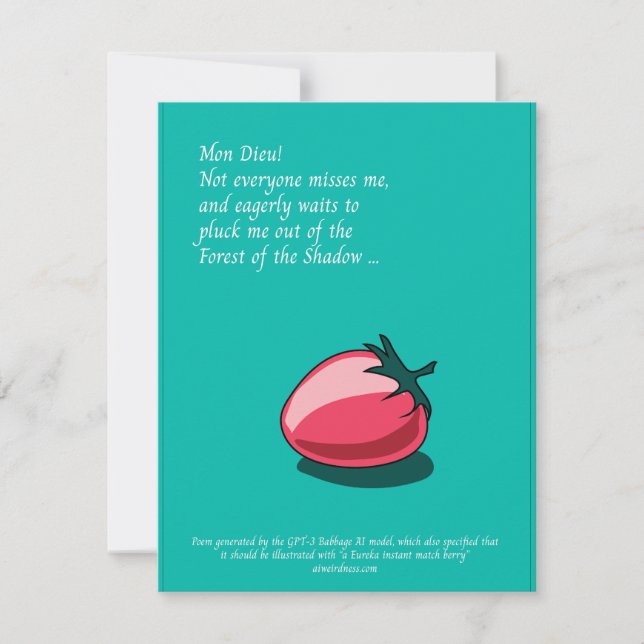 Cartão De Festividades Floresta da placa gerada por IA-sombra (Frente)