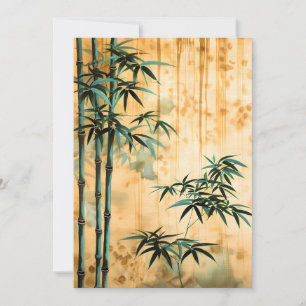 Cartão De Festividades Floresta de Bambu da Natureza Botânica Zen