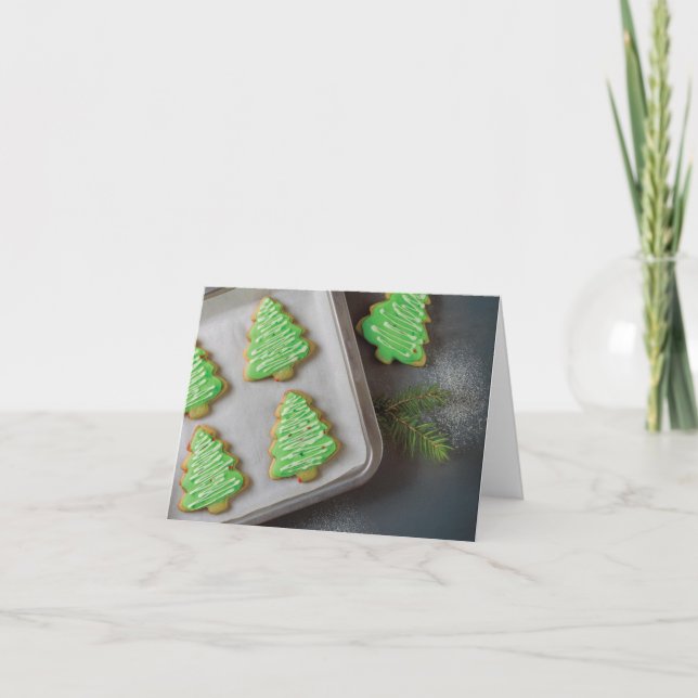 Cartão De Festividades Floresta de Cookies Açúcar (Frente)