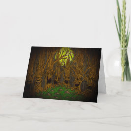 Cartão De Festividades Floresta de Halloween