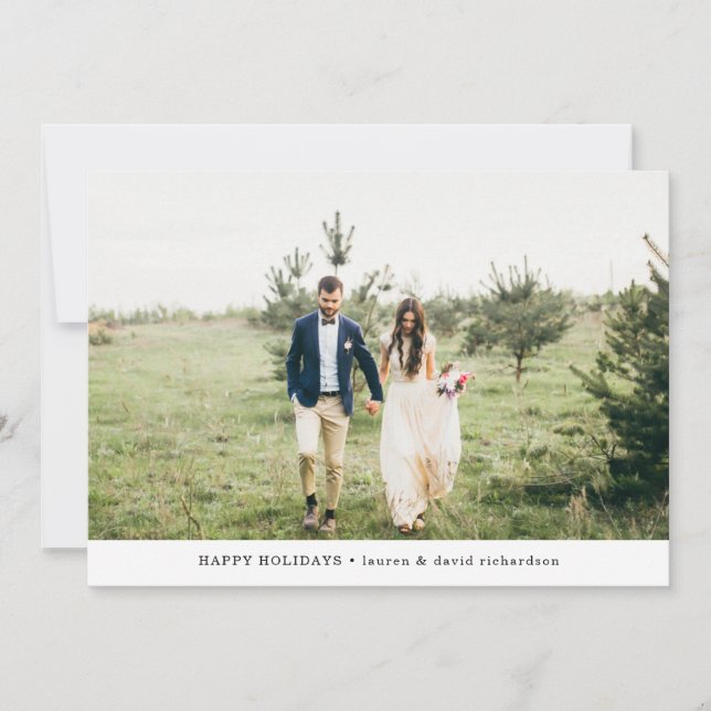 Cartão De Festividades Floresta de Inverno | Felicidades Photo (Frente)