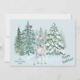 Cartão De Festividades Floresta de inverno - Natal