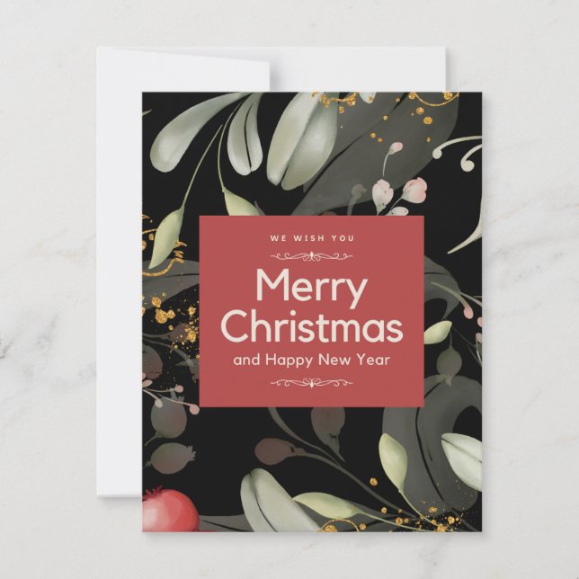 Cartão De Festividades floresta de natal z100diasx,natal,árvores,floresta (Frente)