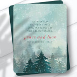Cartão De Festividades Floresta de Neve de inverno com Aquarela Moderna<br><div class="desc">O design é composto por uma floresta coberta de neve com aquarelas de pinheiros Disponível aqui: http://www.zazzle.com/store/selectpartysupplies</div>