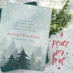 Cartão De Festividades Floresta de Neve de inverno com Aquarela Moderna<br><div class="desc">O design é composto por uma floresta coberta de neve com aquarelas de pinheiros Disponível aqui: http://www.zazzle.com/store/selectpartysupplies</div>