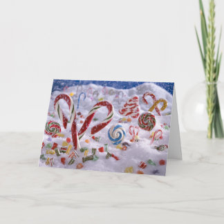 Cartão De Festividades Floresta do bastão de doces