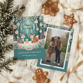 Cartão De Festividades Floresta Florestal Vintage