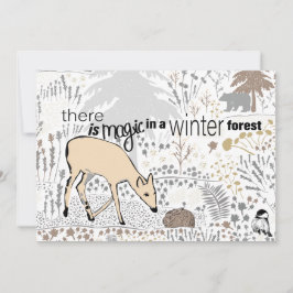 Cartão De Festividades Floresta Mágica de Férias