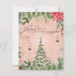 Cartão De Festividades Floresta Moderna Greenery Feliz Natal