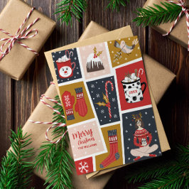 Cartão De Festividades Floresta Russa Escandinava Whimsical Não Foto